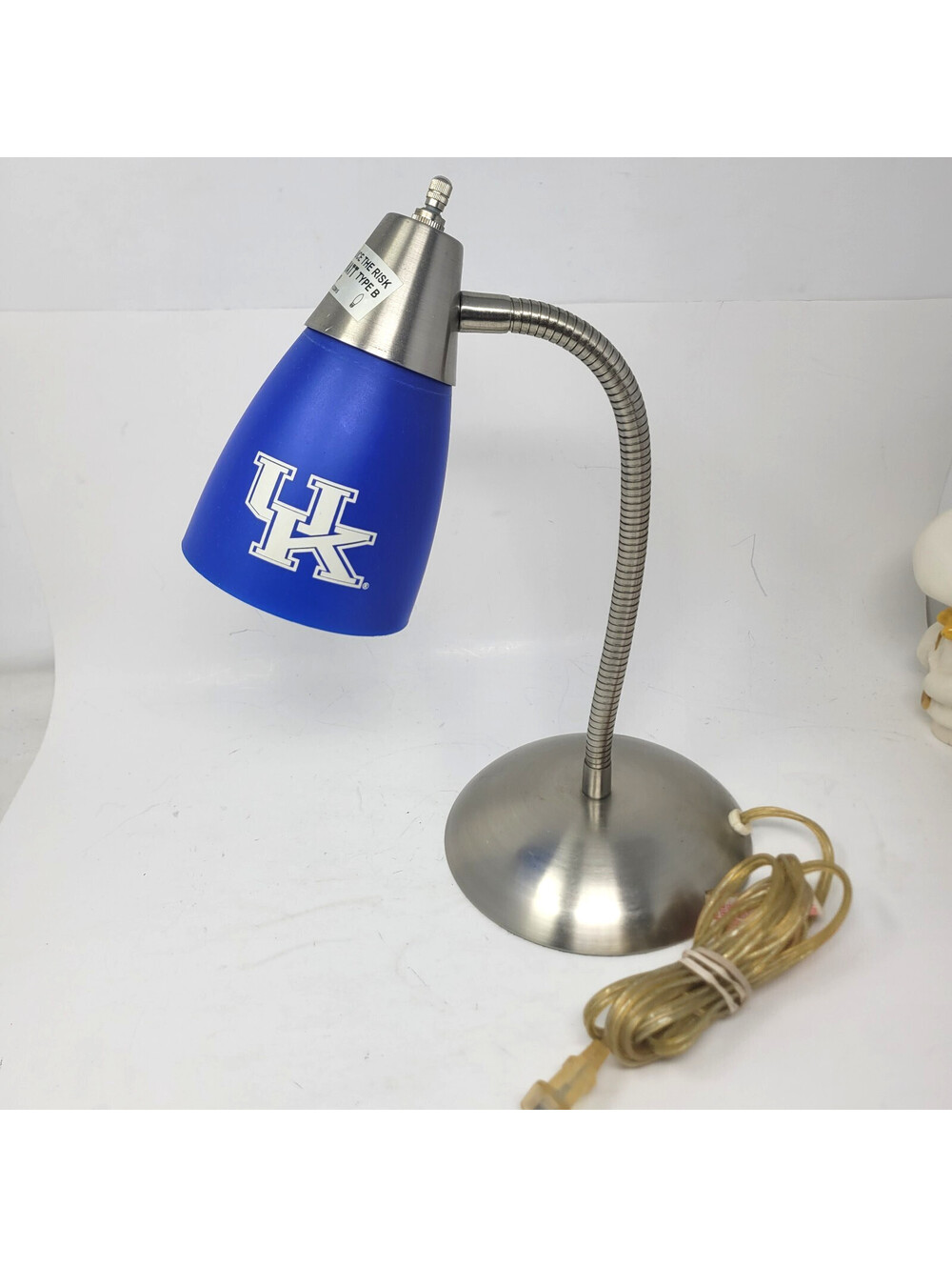 Kentucky Wildcats UK Gooseneck Desk Lamp Frosted Blue Shade NCAA Dorm Room